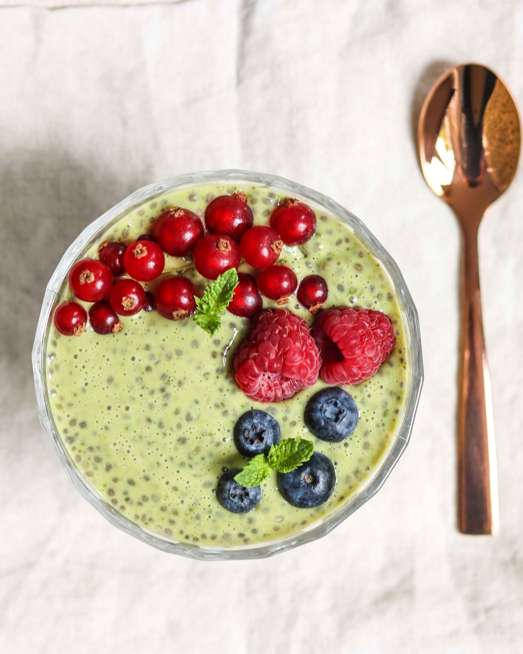 matcha chia puding