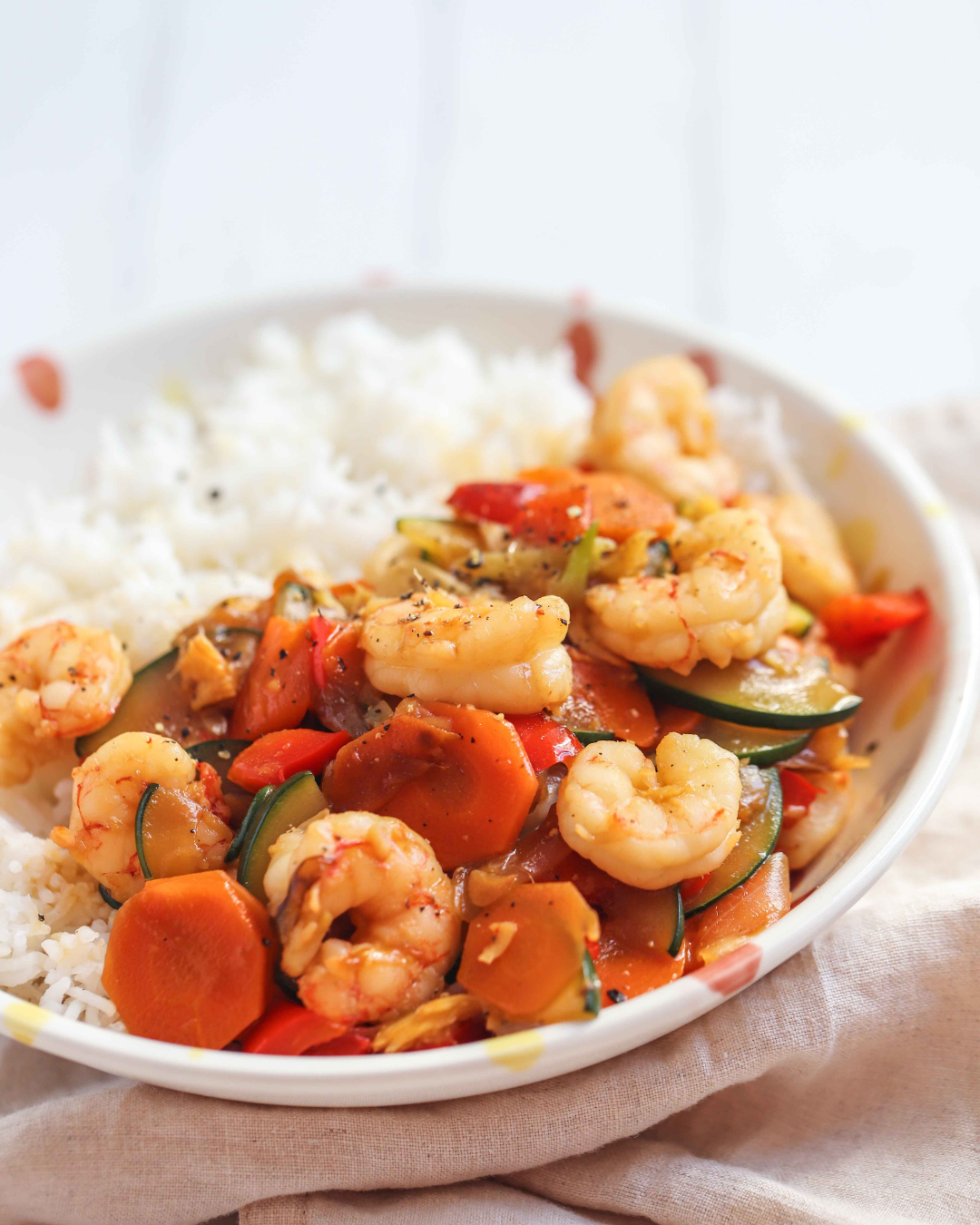 kreveti-köögivilja stir fry